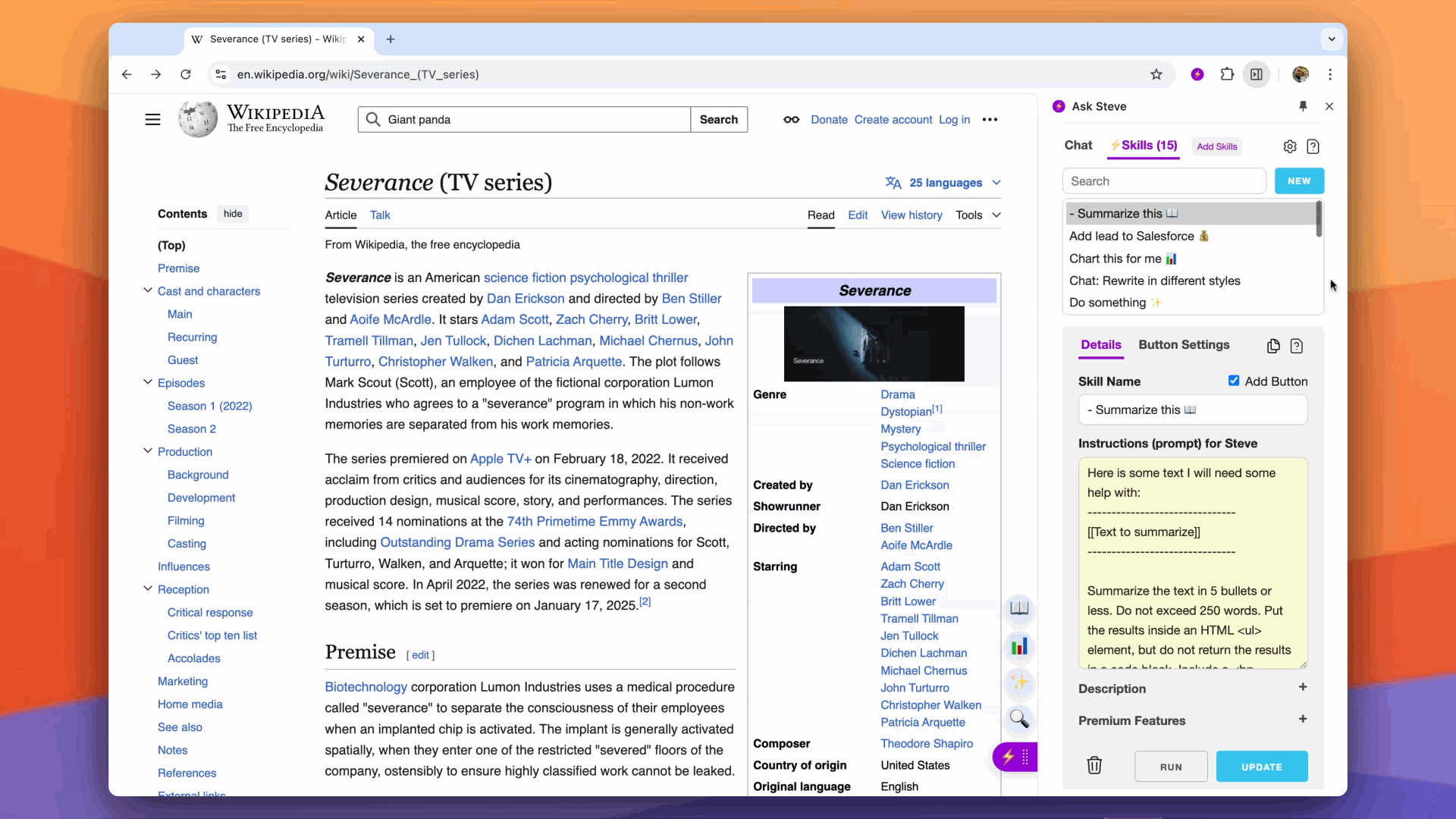 Animation showing the fast creation of a new Tool